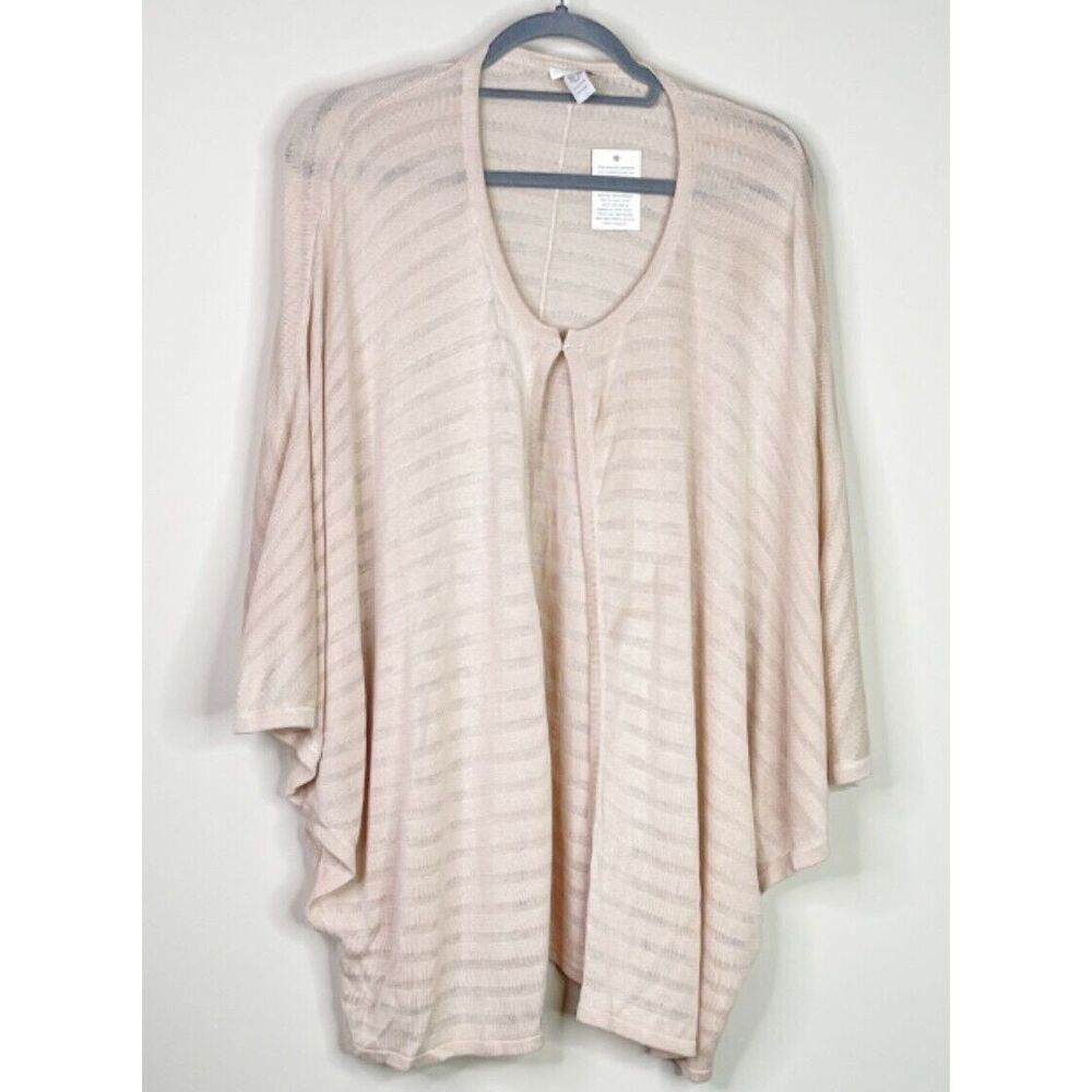 New Chico's Ribbed Oversized Cocoon Lightweight Ruana Cardigan Women's Size S/M